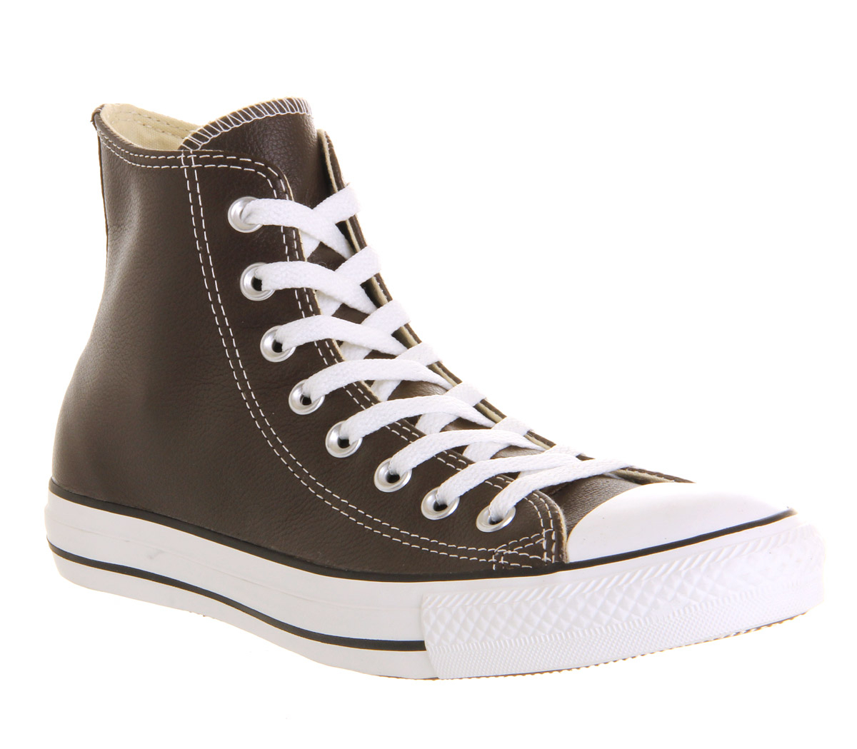 Converse All Star Hi Leather in Chocolate (Brown) for Men - Lyst