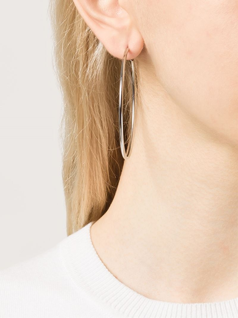 michael kors hoop earrings silver