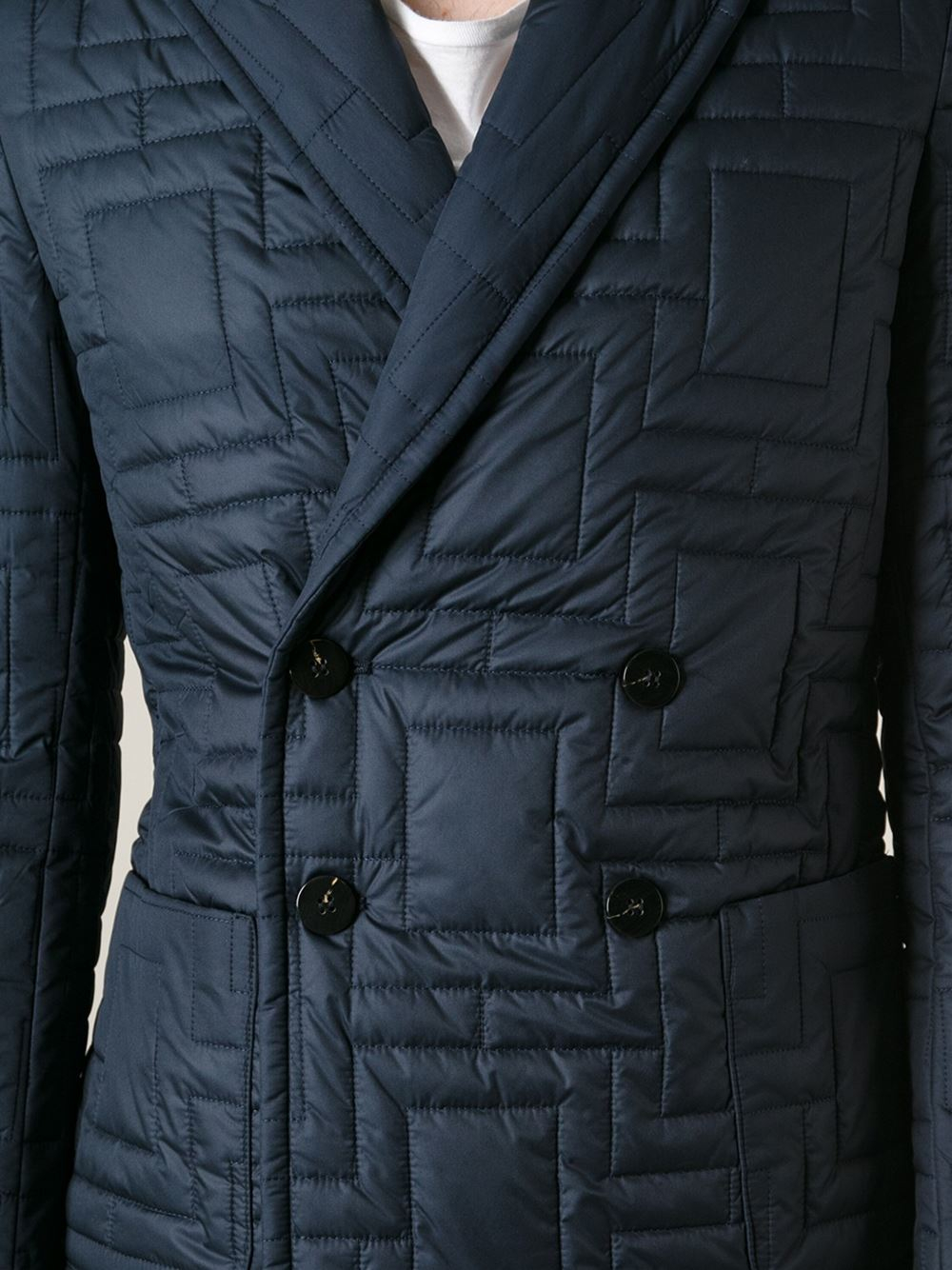 double breasted quilted jacket