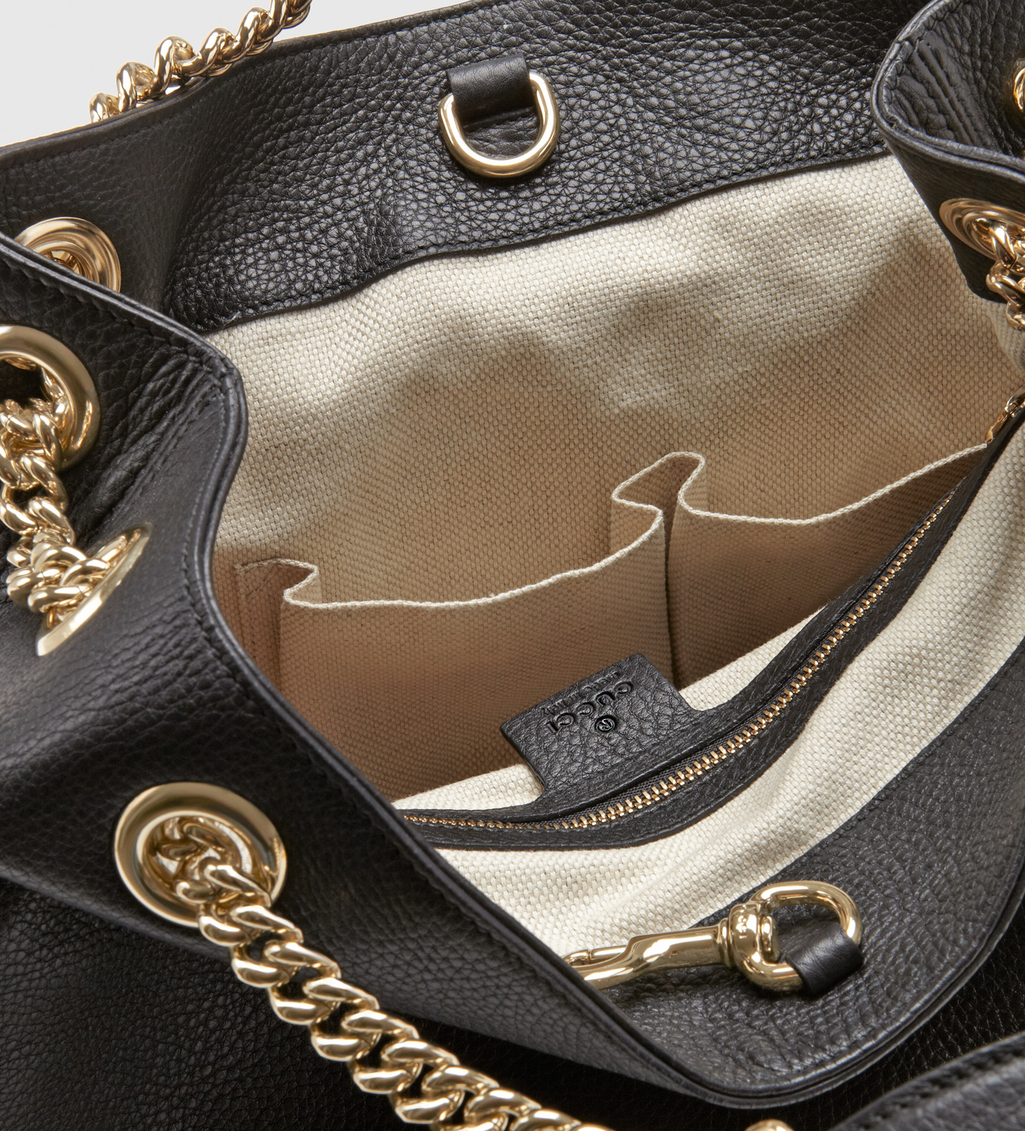 Gucci Soho Leather Shoulder Bag in Black Lyst