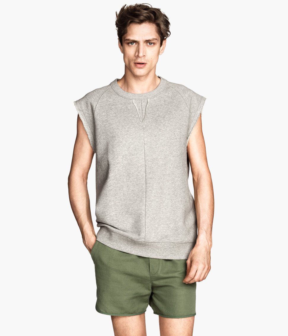 H&M Sleeveless Sweatshirt in Gray for Men - Lyst