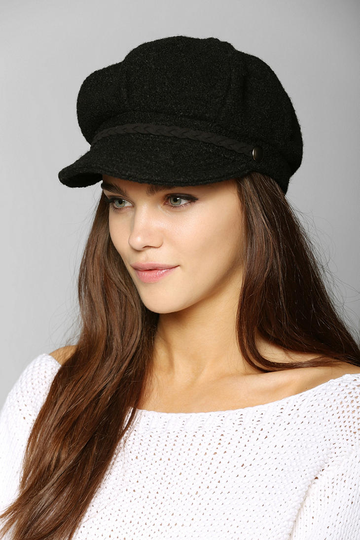 black cabbie hat
