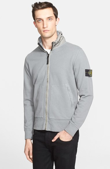 stone island zip up sweater
