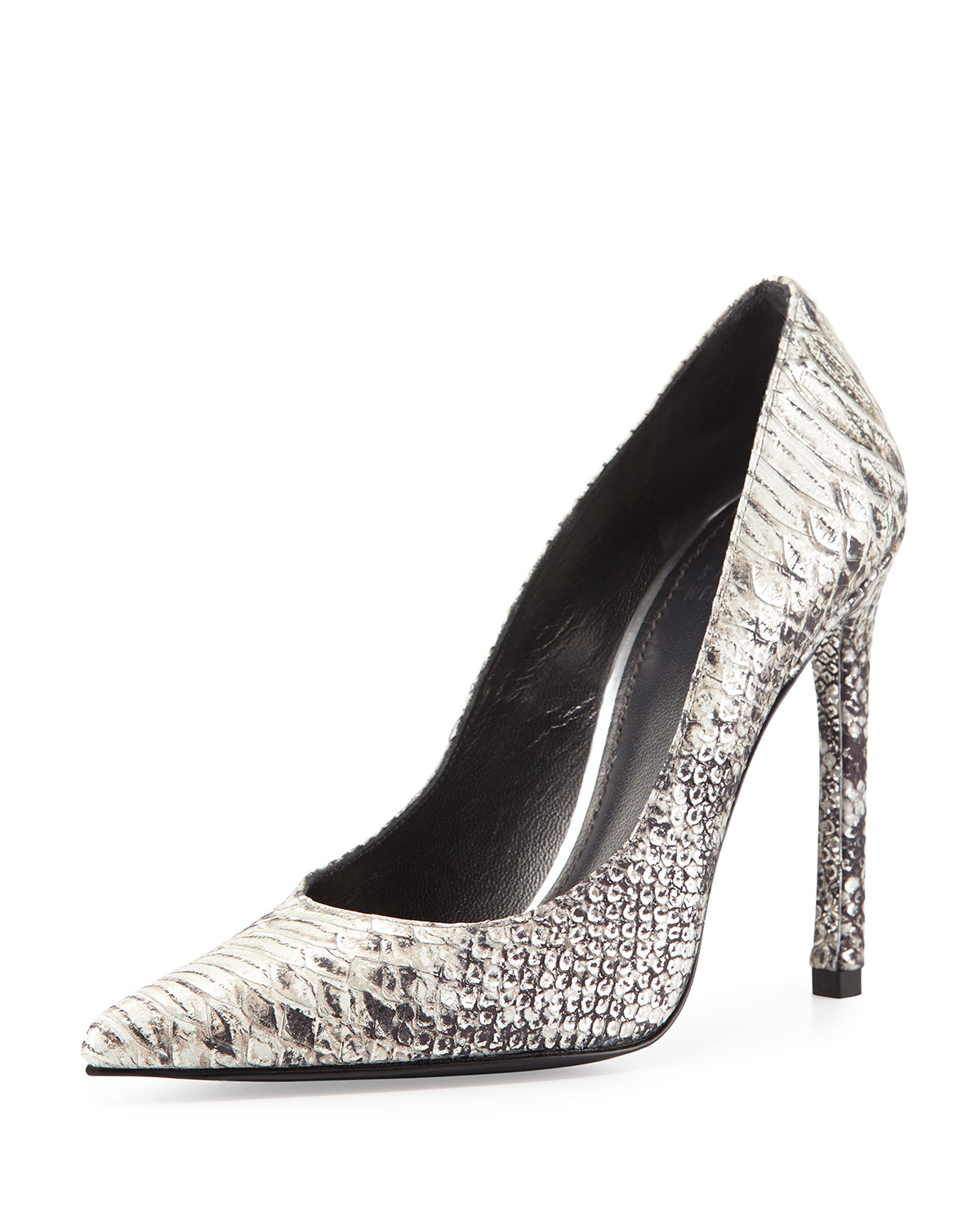 stuart weitzman snakeskin pumps