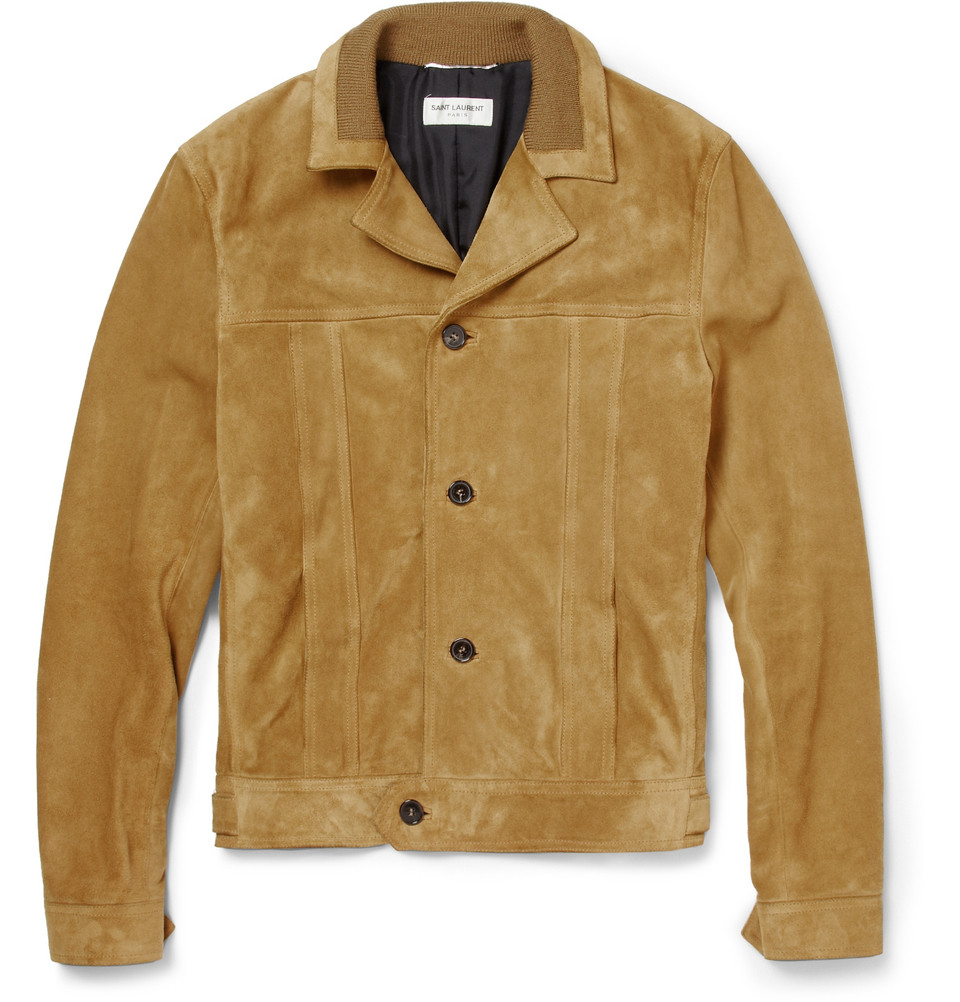 slim fit suede jacket
