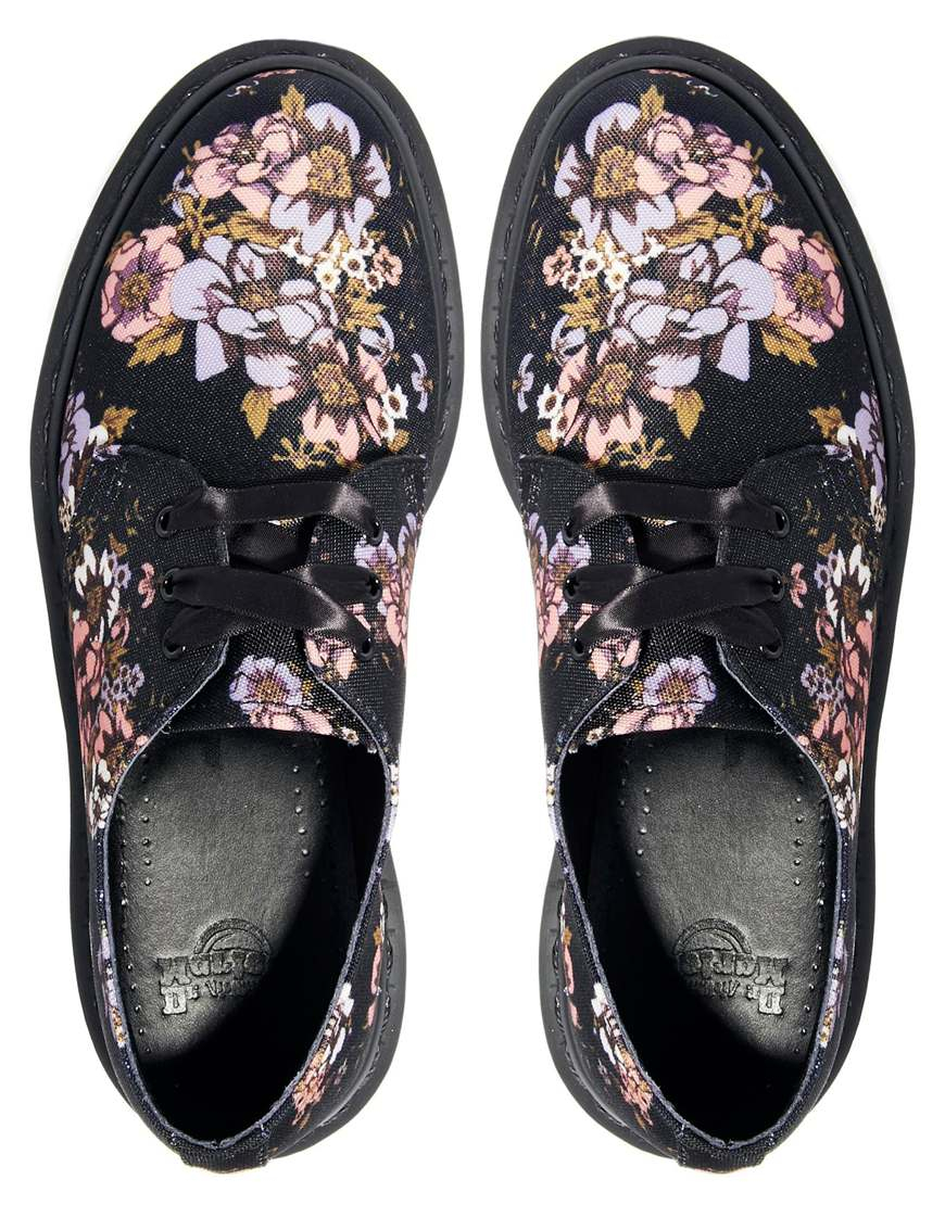 Dr. Martens Core Lester Black Wild Rose 3eye Shoes in Pink | Lyst