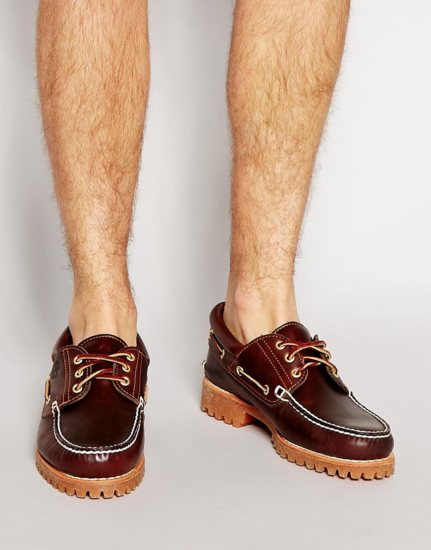 Timberland Classic Lug Boat Shoes in Brown for Men - Lyst