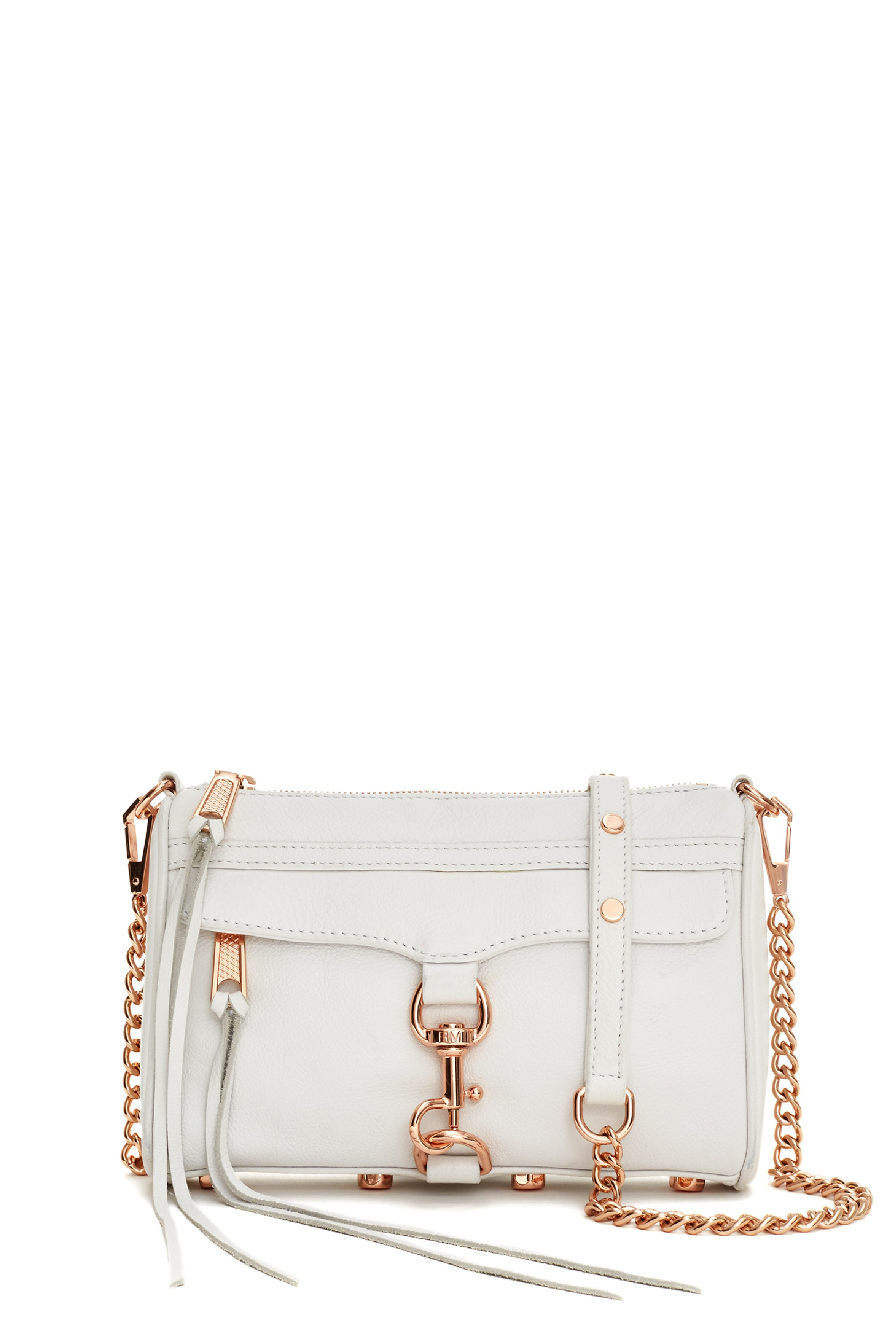 Rebecca Minkoff Leather Fringed Crossbody Bag in White Lyst