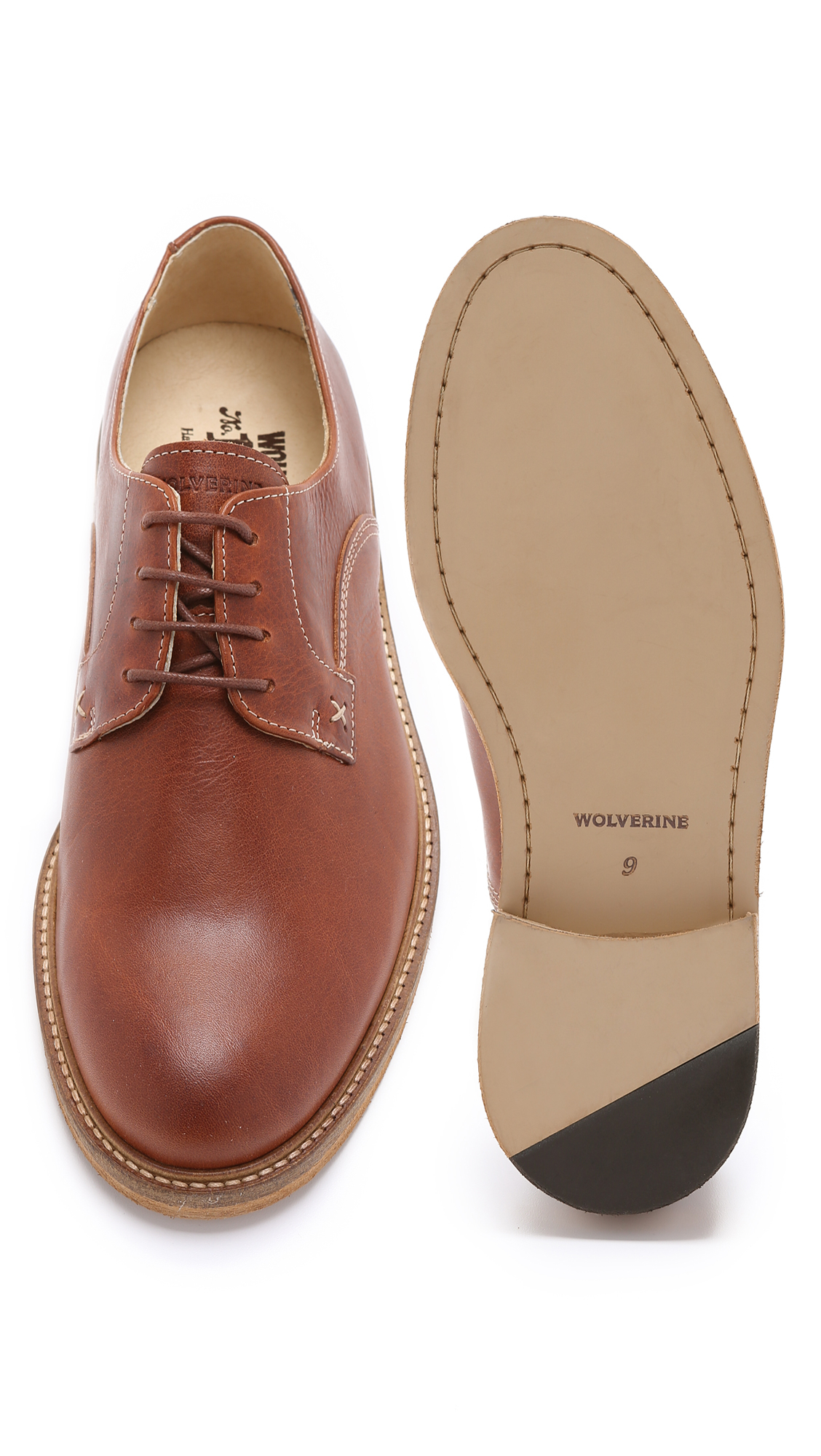 wolverine plain toe oxford