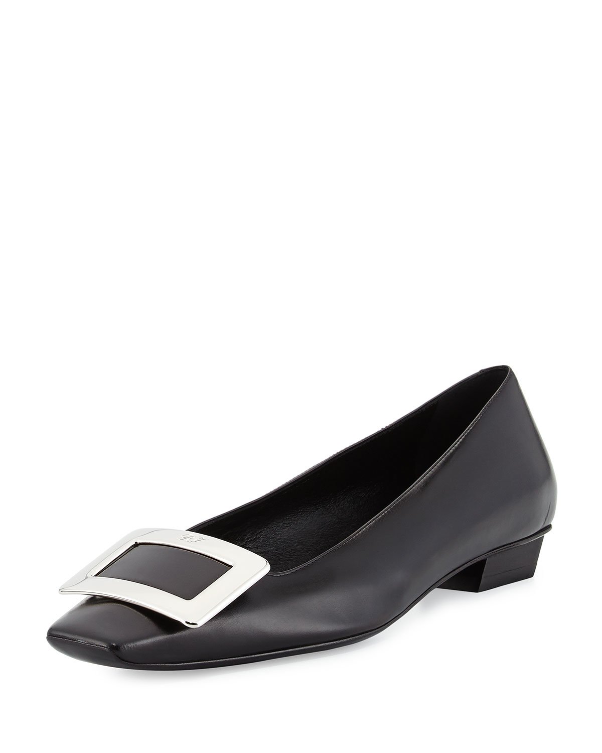 Roger vivier Belle Vivier Leather Pumps in Black | Lyst