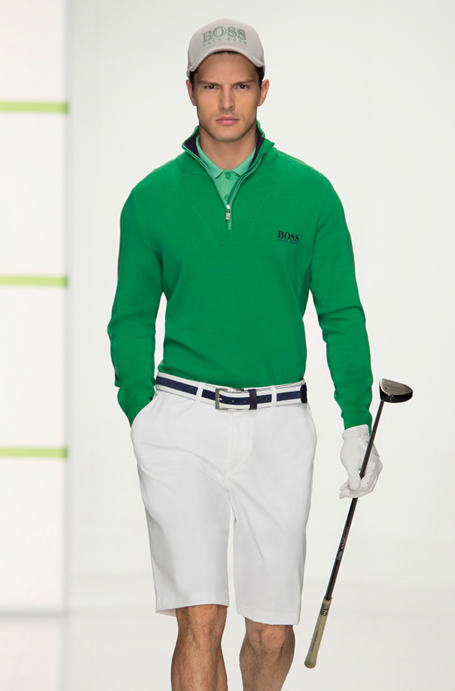 BOSS Green Golf Sweater Zelchior Pro Waterrepellent in Green for Men - Lyst