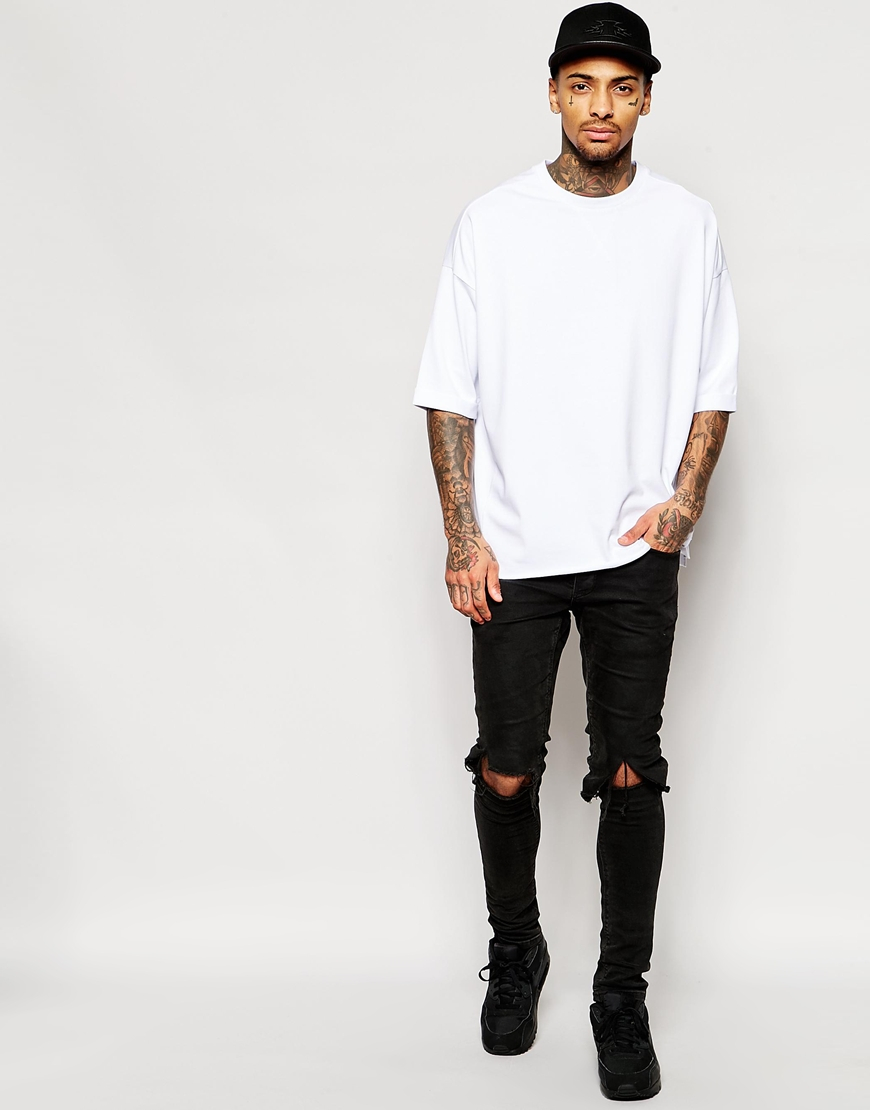 Super Oversized T-shirt In Heavy Weight Fabric White for Men Lyst