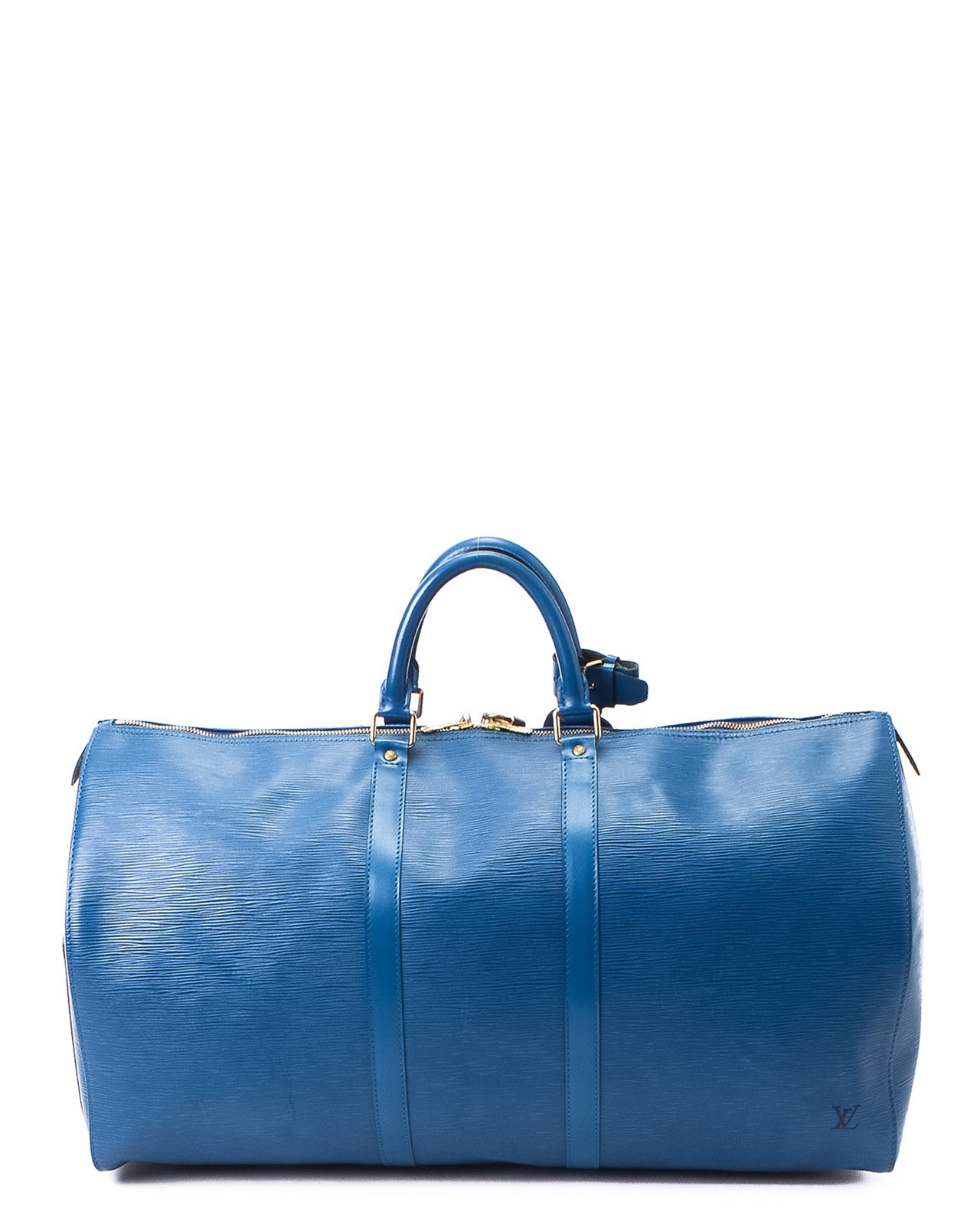 Lyst - Louis vuitton Blue Keepall 55 Bag in Blue