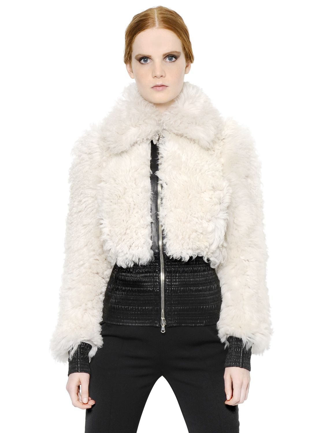 alexander mcqueen shearling jacket