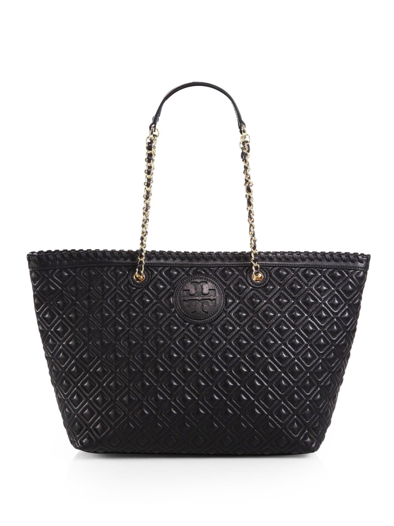 tory burch marion center zip tote