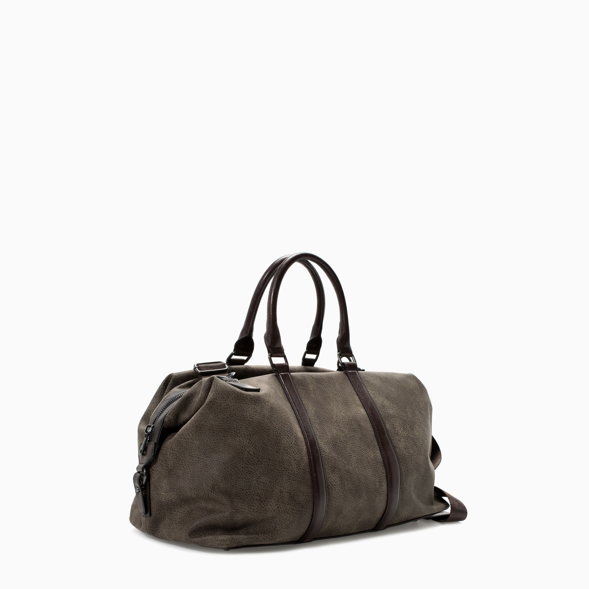 Zara Vintagestyle Bowling Bag in Brown for Men | Lyst