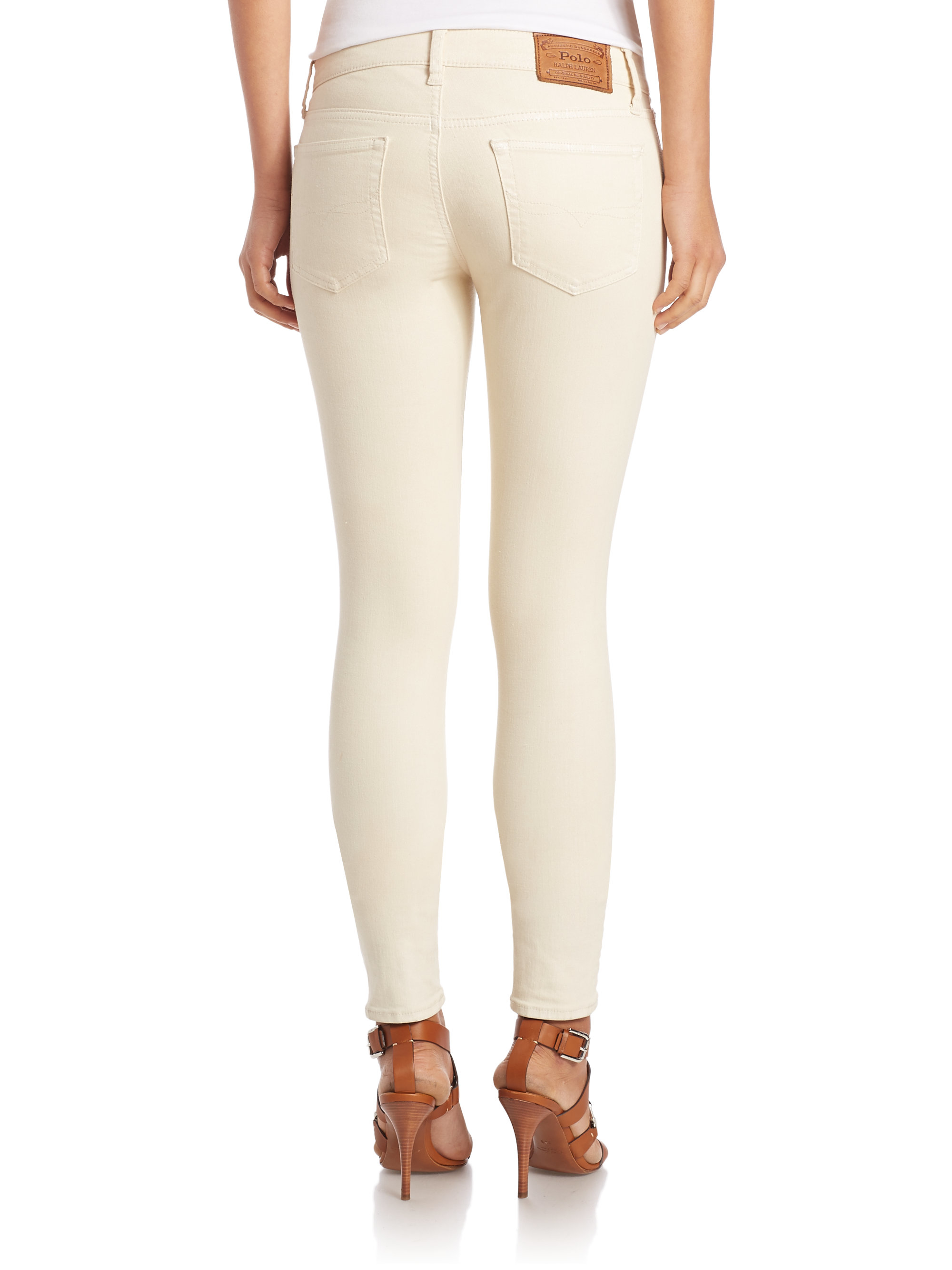Polo Ralph Lauren Skinny Jeans in White | Lyst