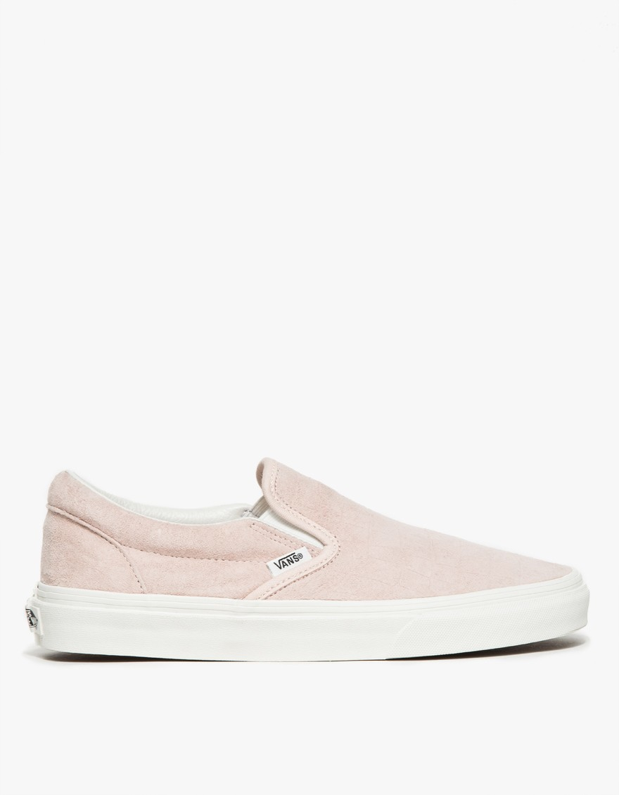 light pink van slip ons