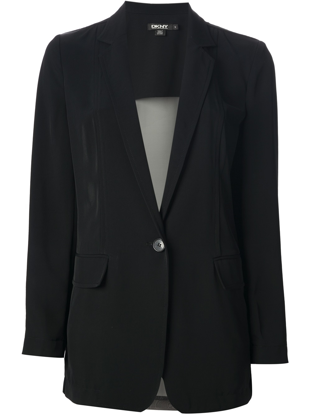 sheer black blazer