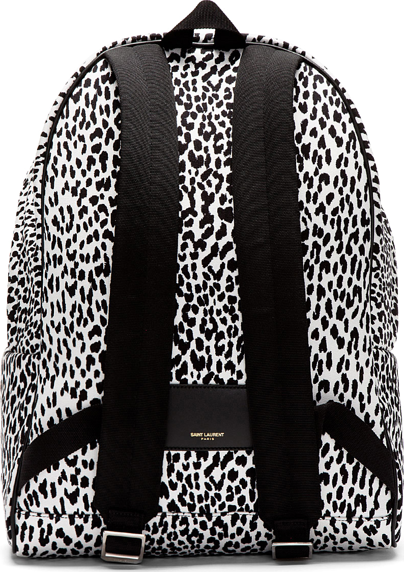 saint laurent leopard backpack