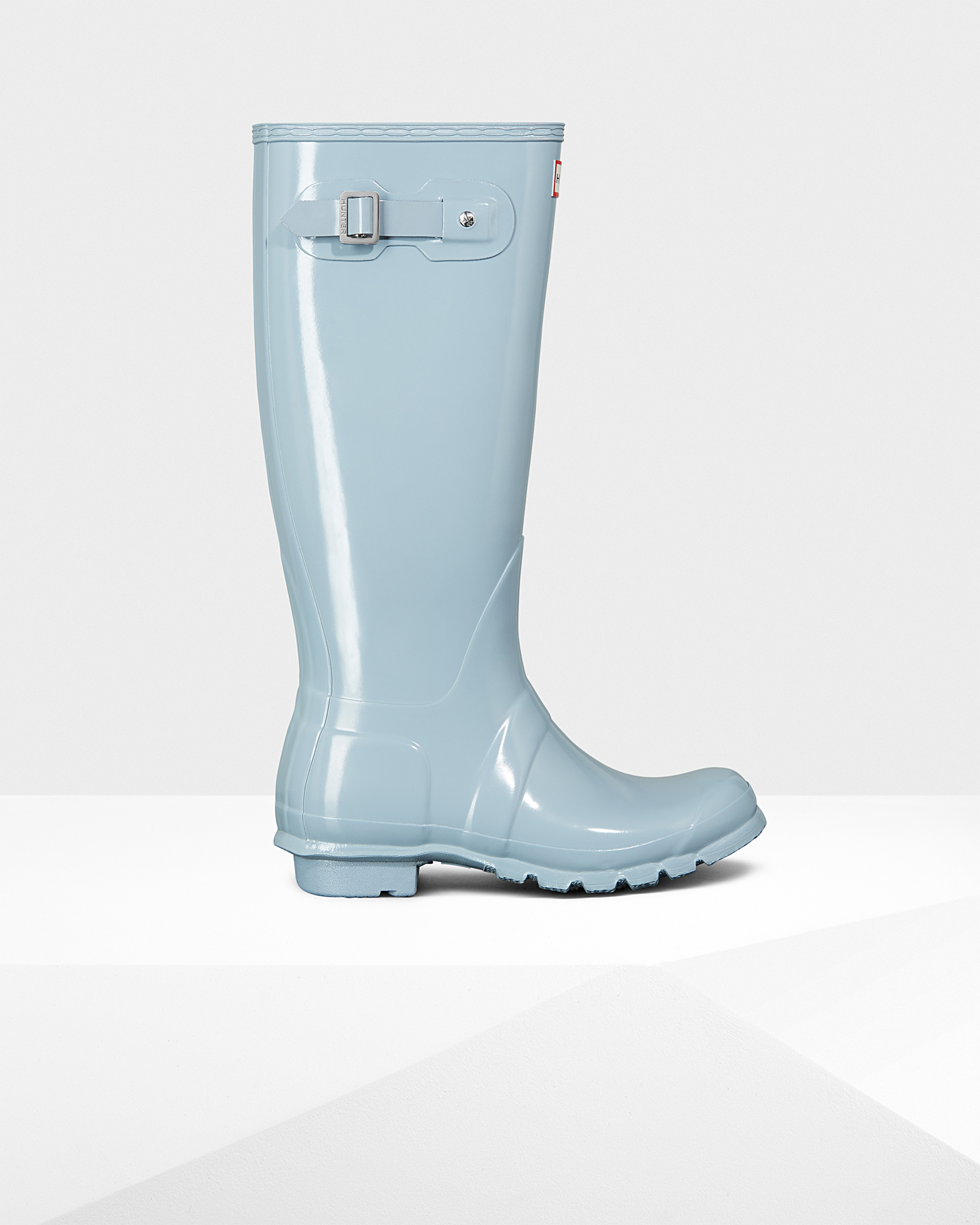 tall gloss rain boots