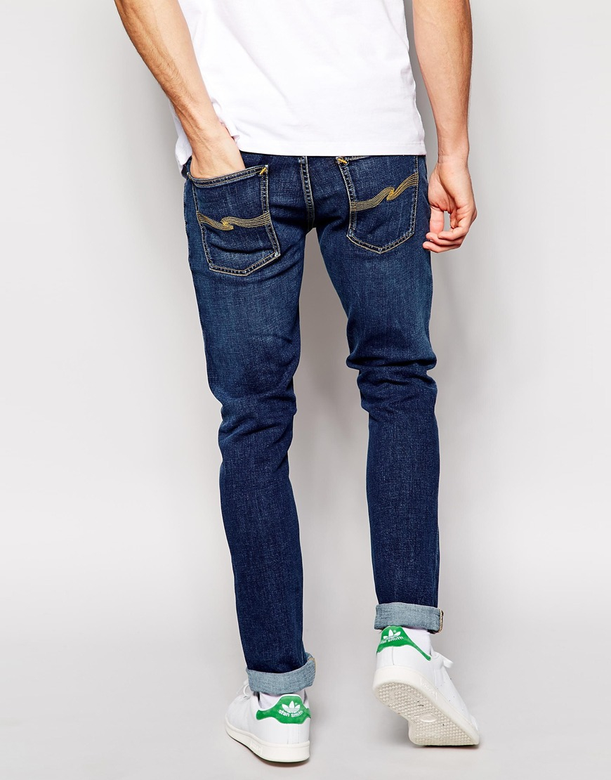 Nudie Jeans Tight Long John Skinny Fit Stretch Indigo Vision in ...