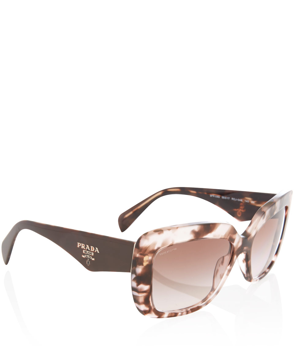 prada pink tortoise shell glasses