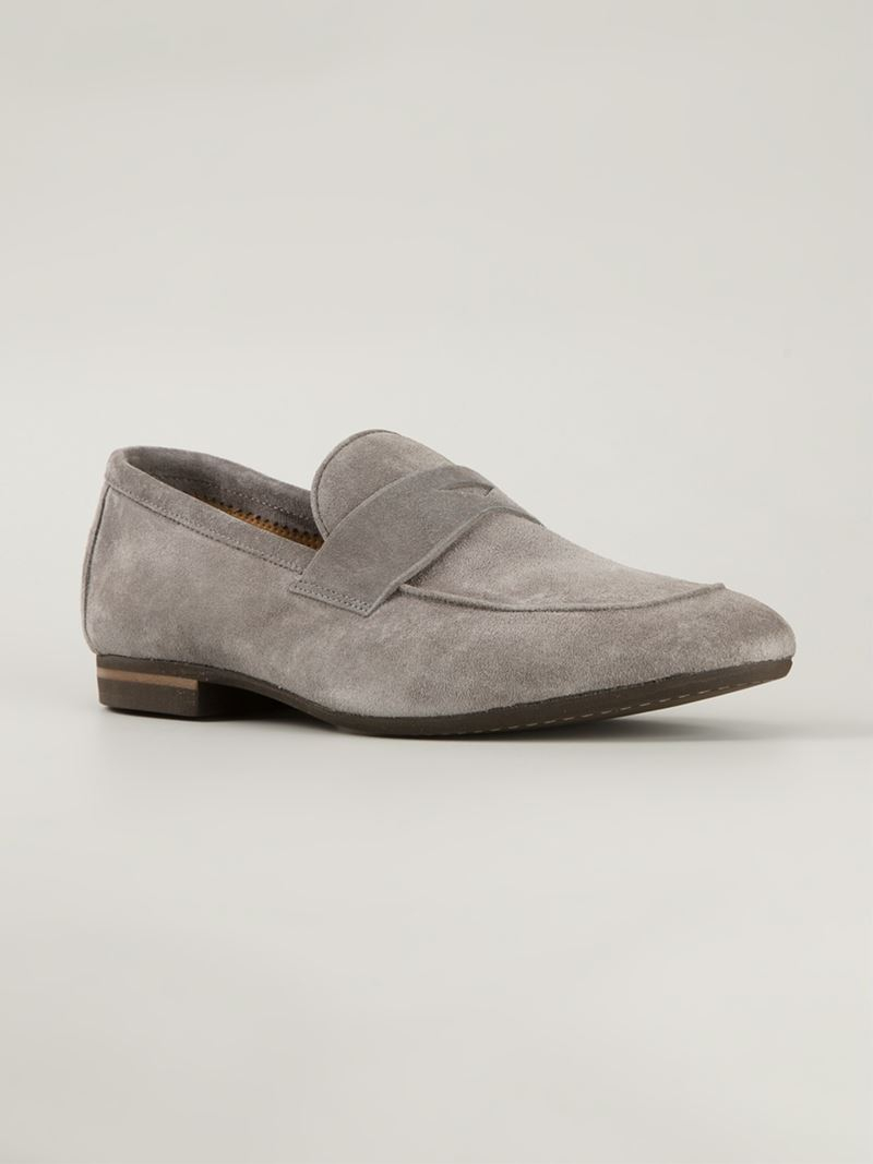 Henderson Penny Loafers in Grey (Gray 