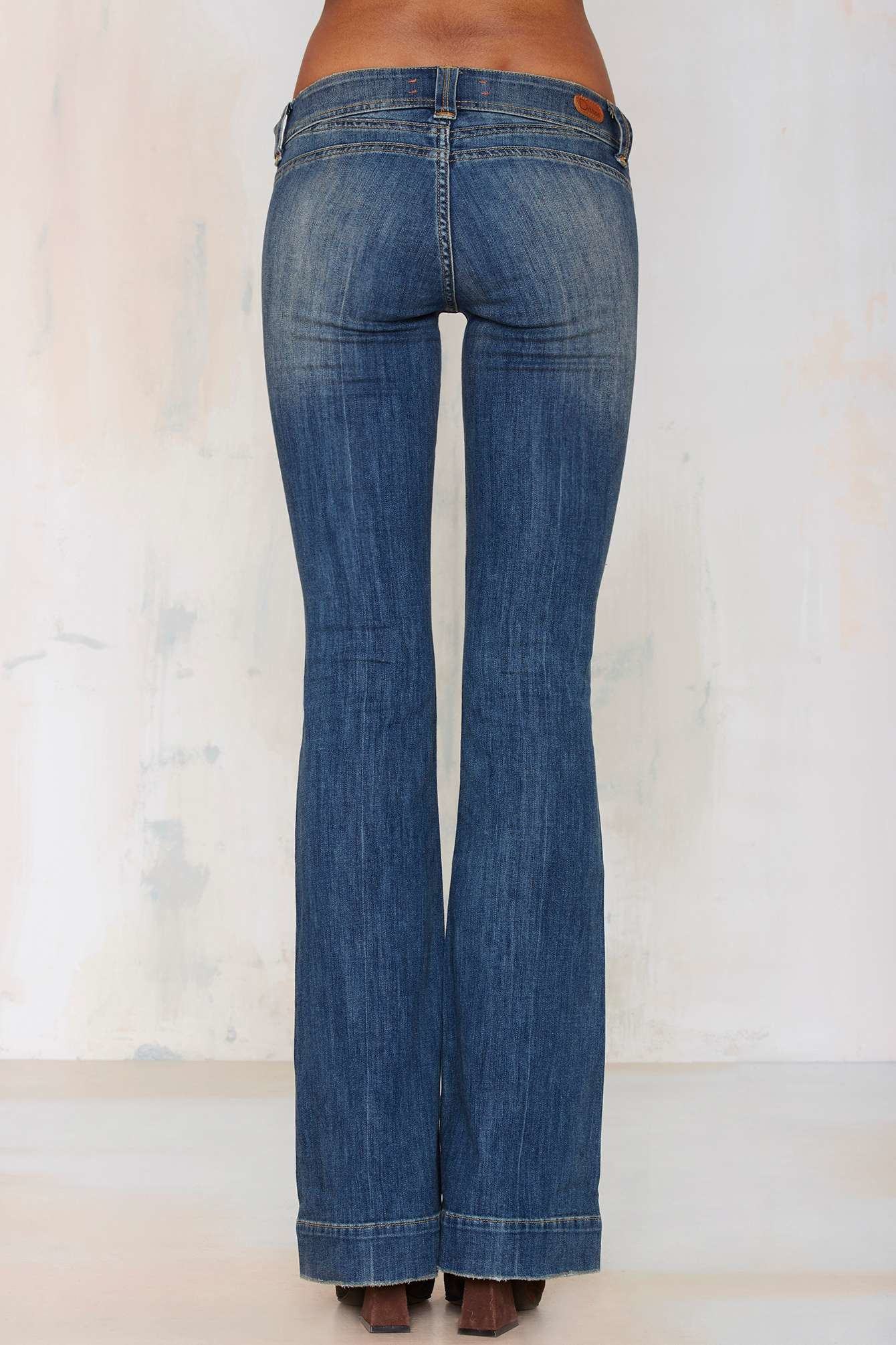 Dittos Aretha Low-rise Flare Jean in Blue - Lyst