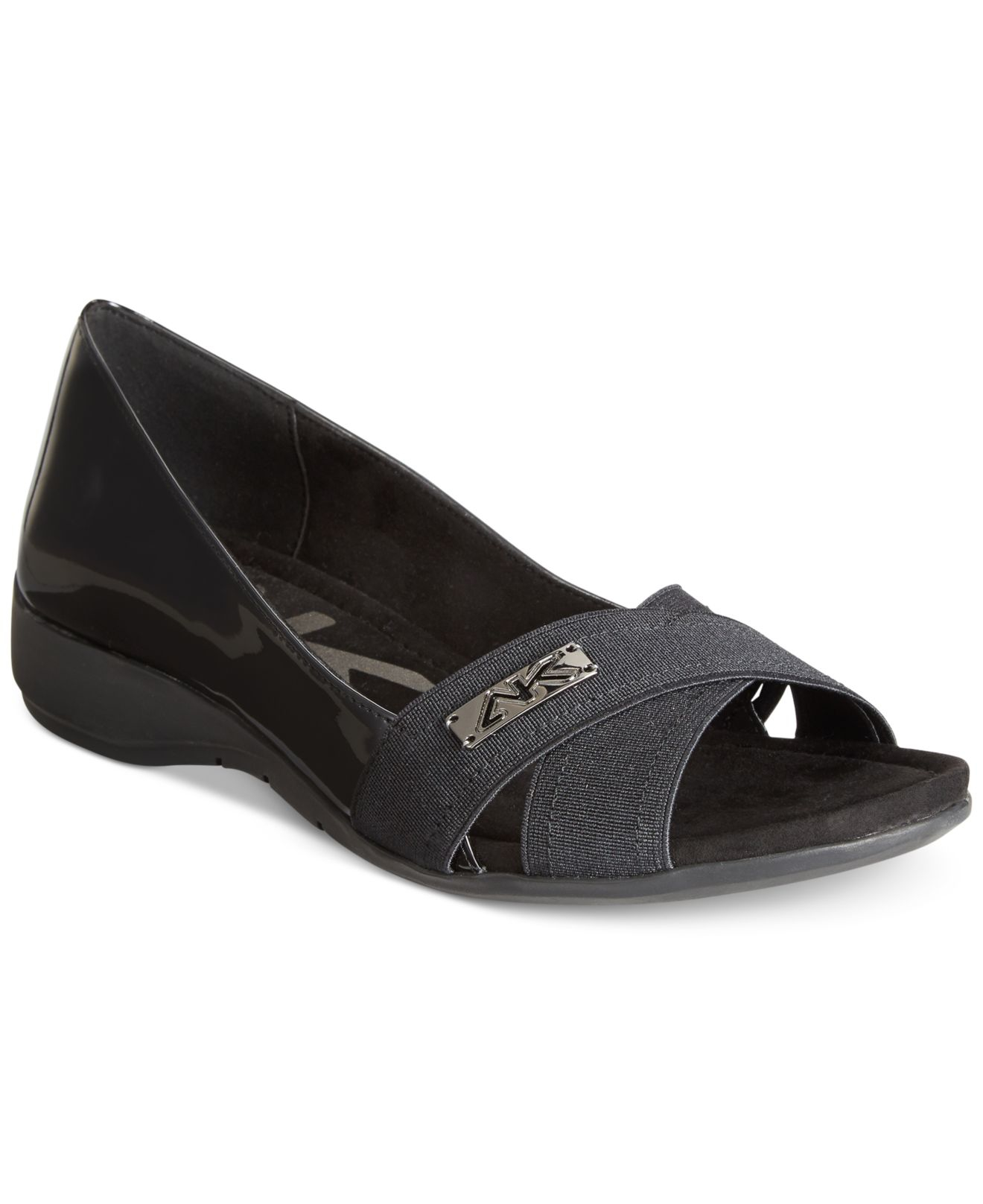 anne klein black flats anne klein black flats