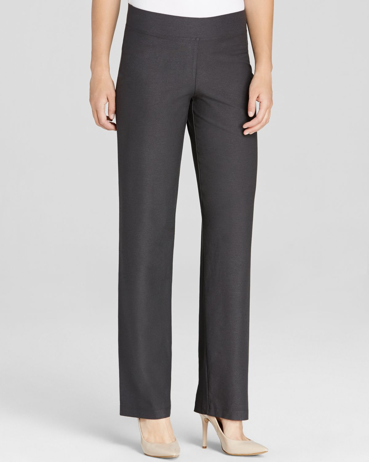 Eileen Fisher Straight Leg Pants in Gray (Graphite) | Lyst