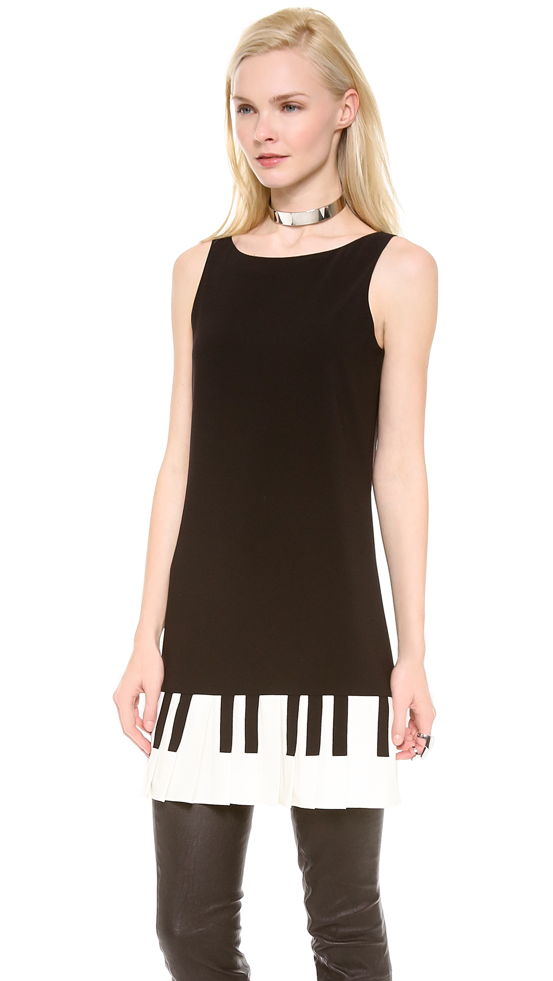 Moschino Cheap and Chic Piano Dress in Black | Lyst
