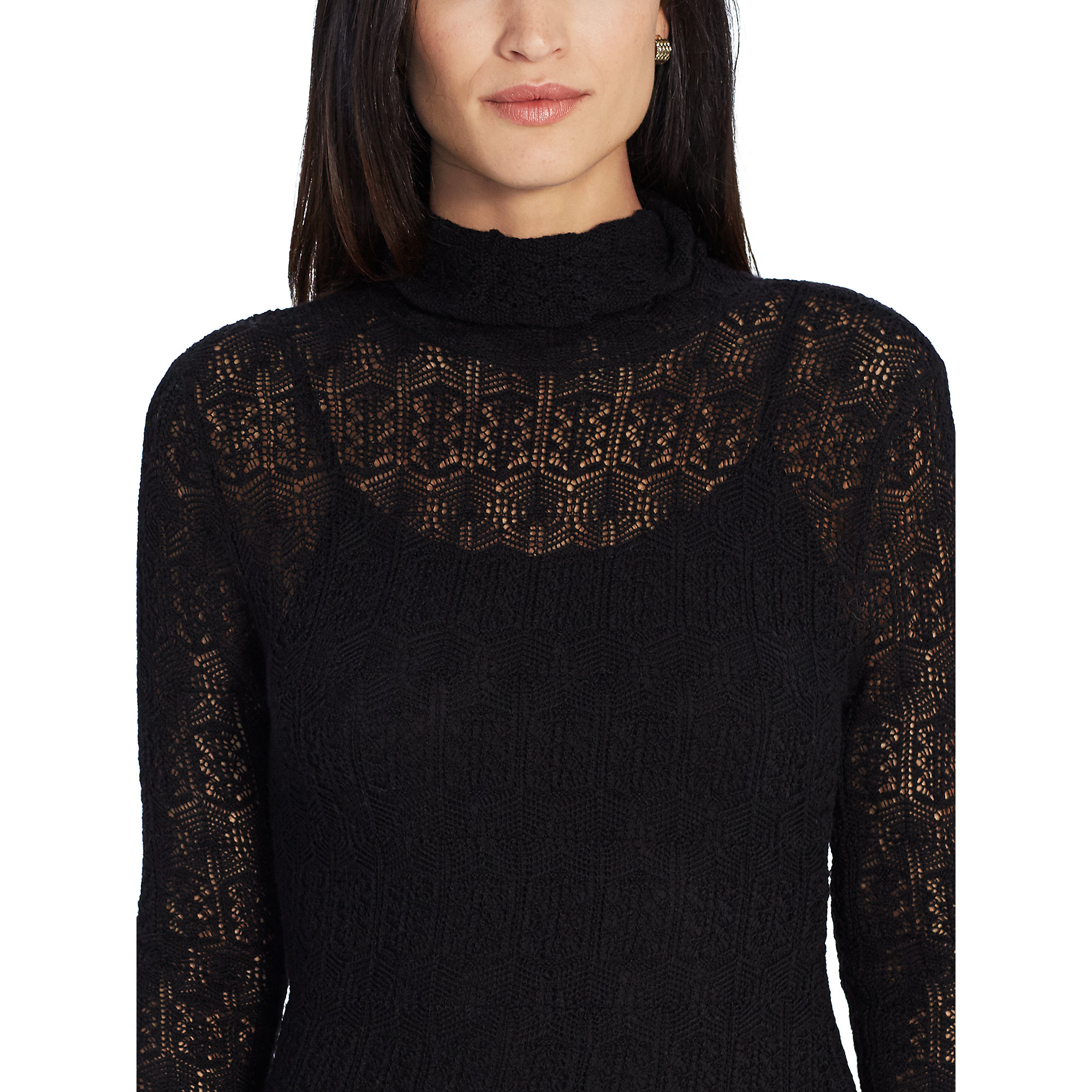 polo ralph lauren pointelle wool sweater dress