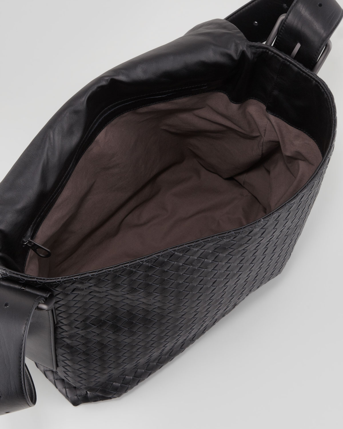 Bottega Mens Woven Flap Messenger Bag in Black for Men Lyst