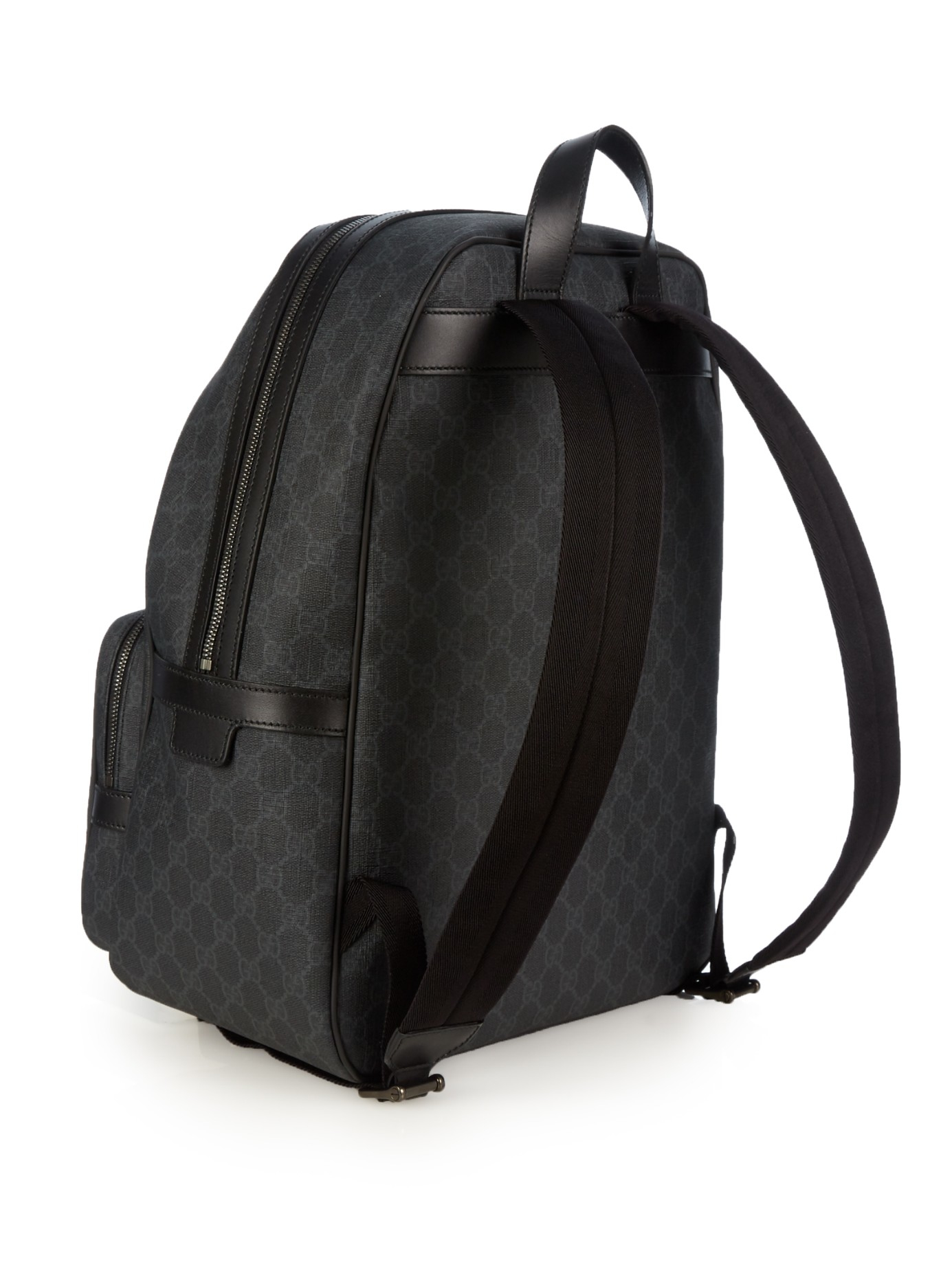 Gucci Gg Coated-canvas Backpack in Gray for Men | Lyst