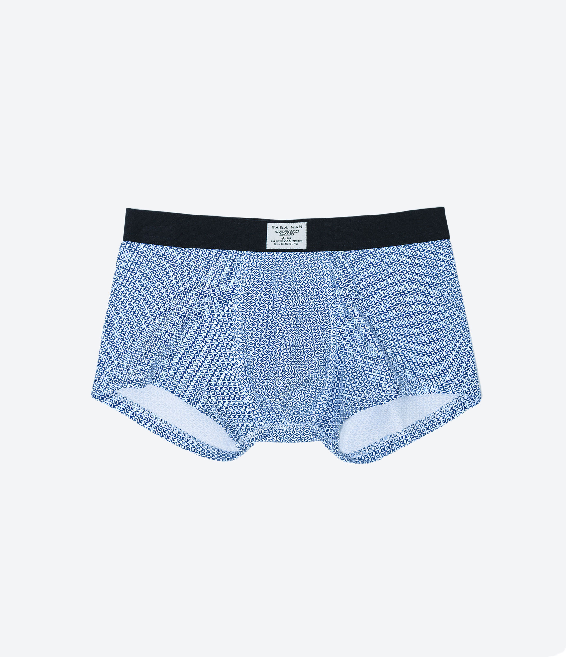 Zara Geometric Print Boxer Shorts in Blue for Men | Lyst