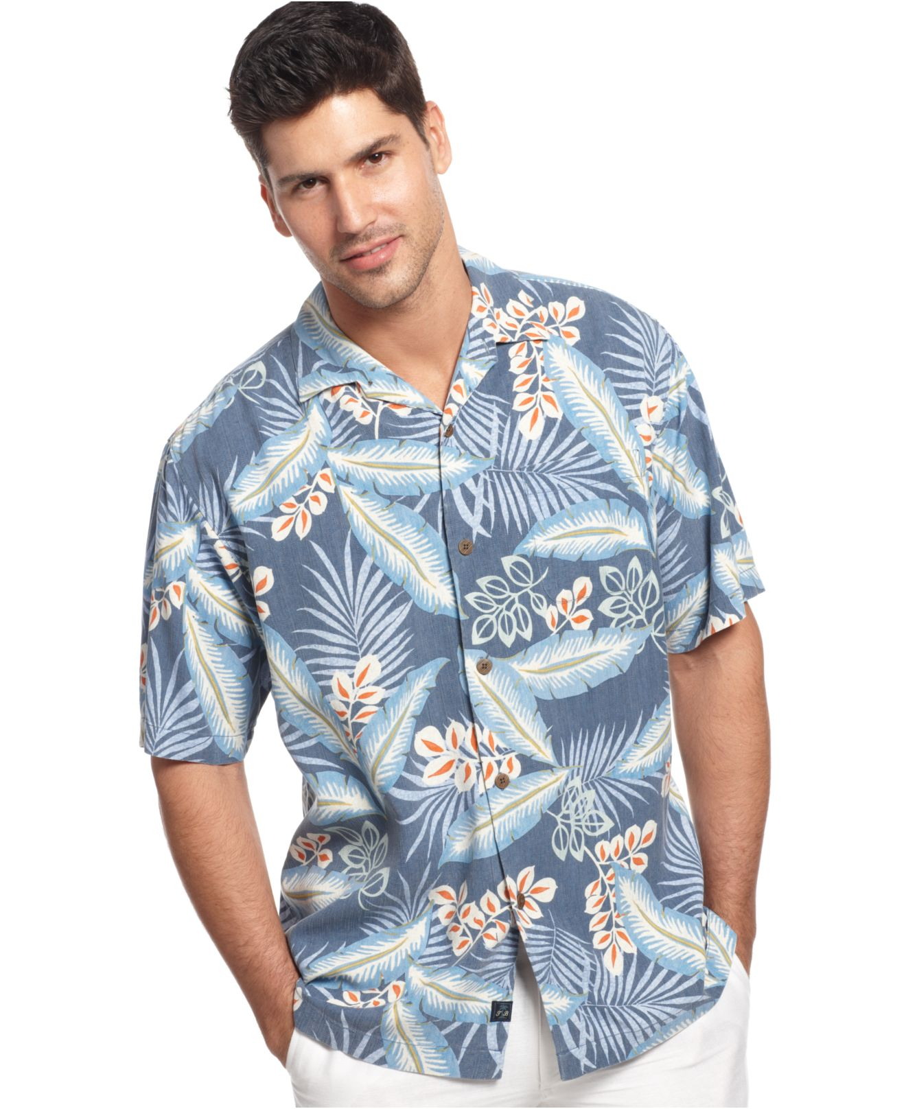 Lyst - Tommy Bahama Big And Tall Silk Polynesian Paradise Floral Shirt ...