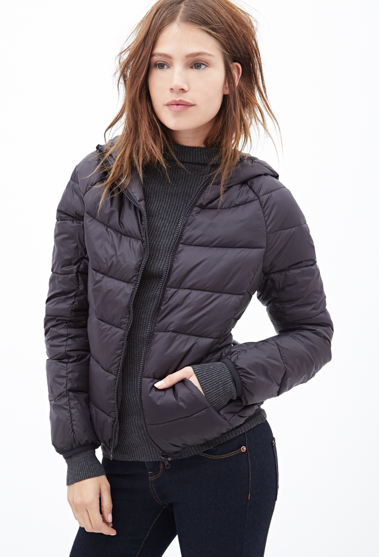 hooded puffer jacket forever 21