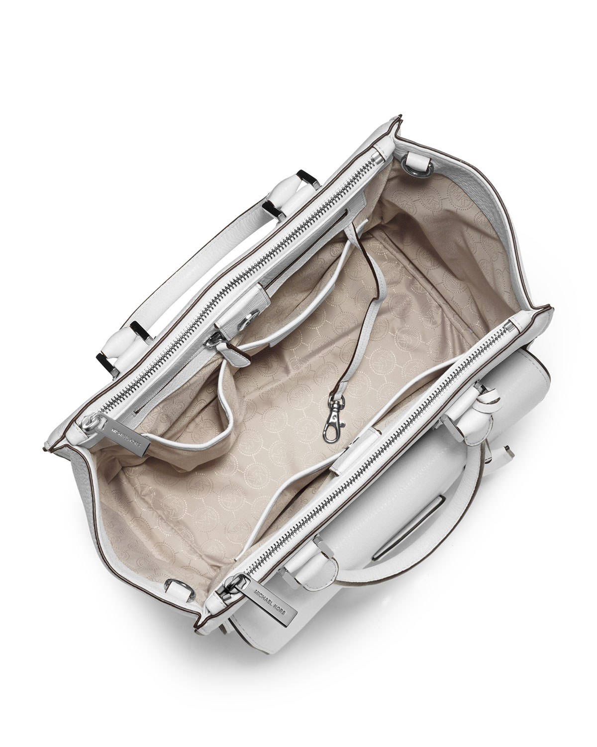 Michael Kors Michael Large Audrey Satchel in White - Lyst