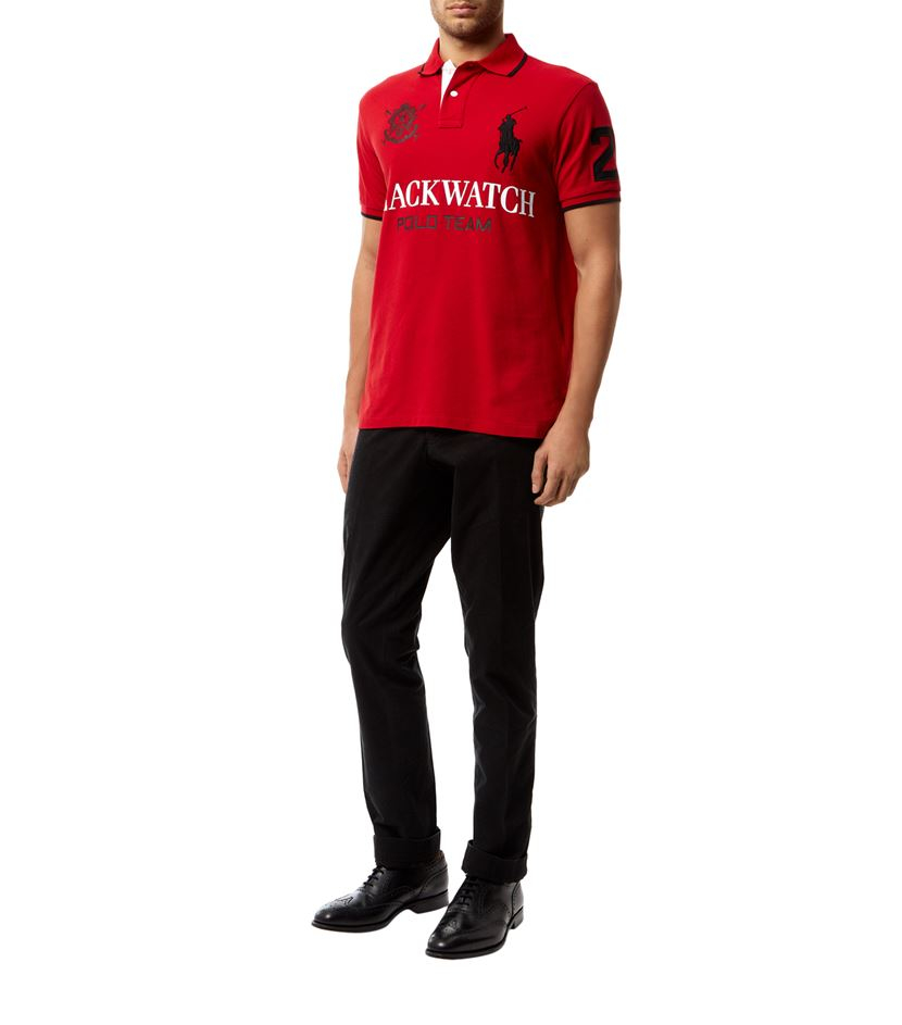 Parecer micro comodidad Polo Ralph Lauren Blackwatch Team Logo Polo Shirt in Red for Men | Lyst  Canada