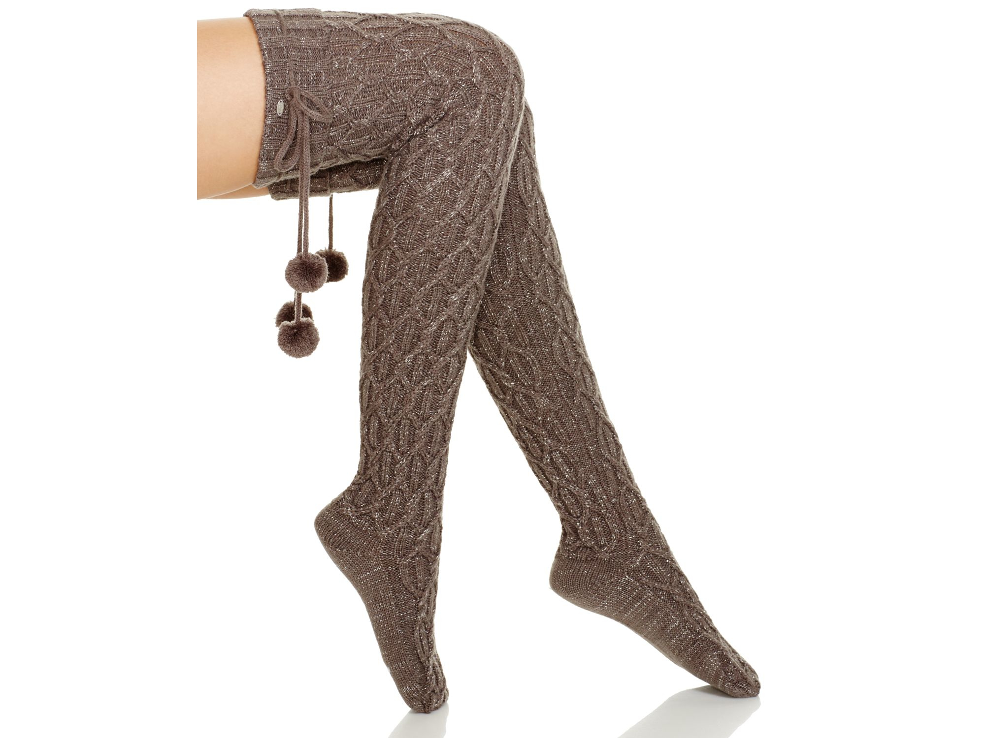 Ugg Ugg® Australia Classic Cable Knit Kneehigh Socks in Gray (Charcoal