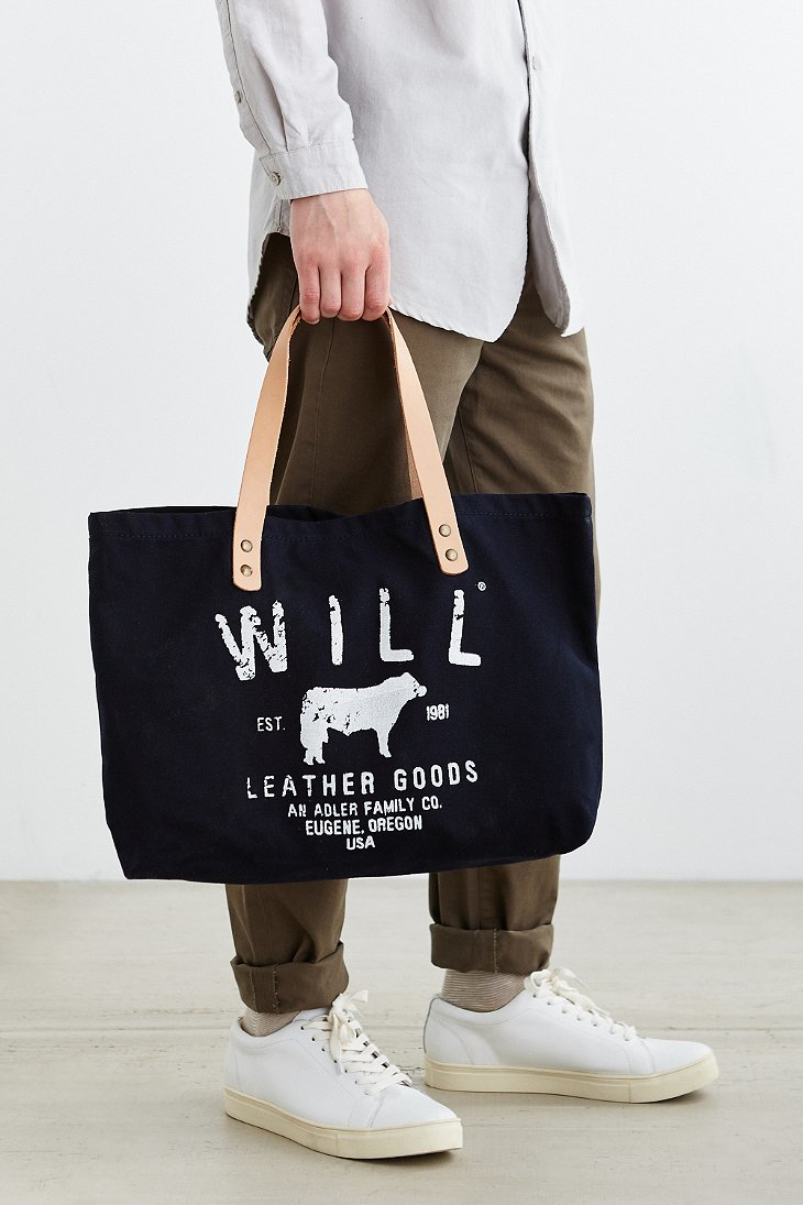 will leather goods tote