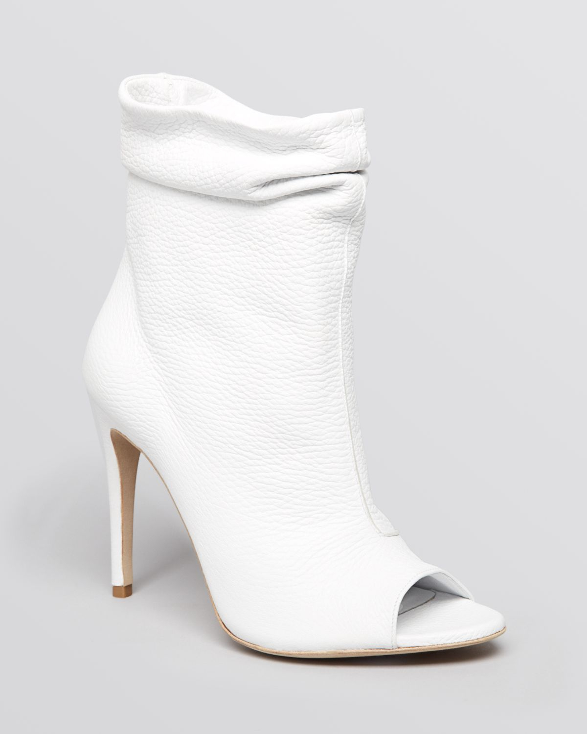 Burberry Peep Toe Booties - Burlison High Heel in White | Lyst