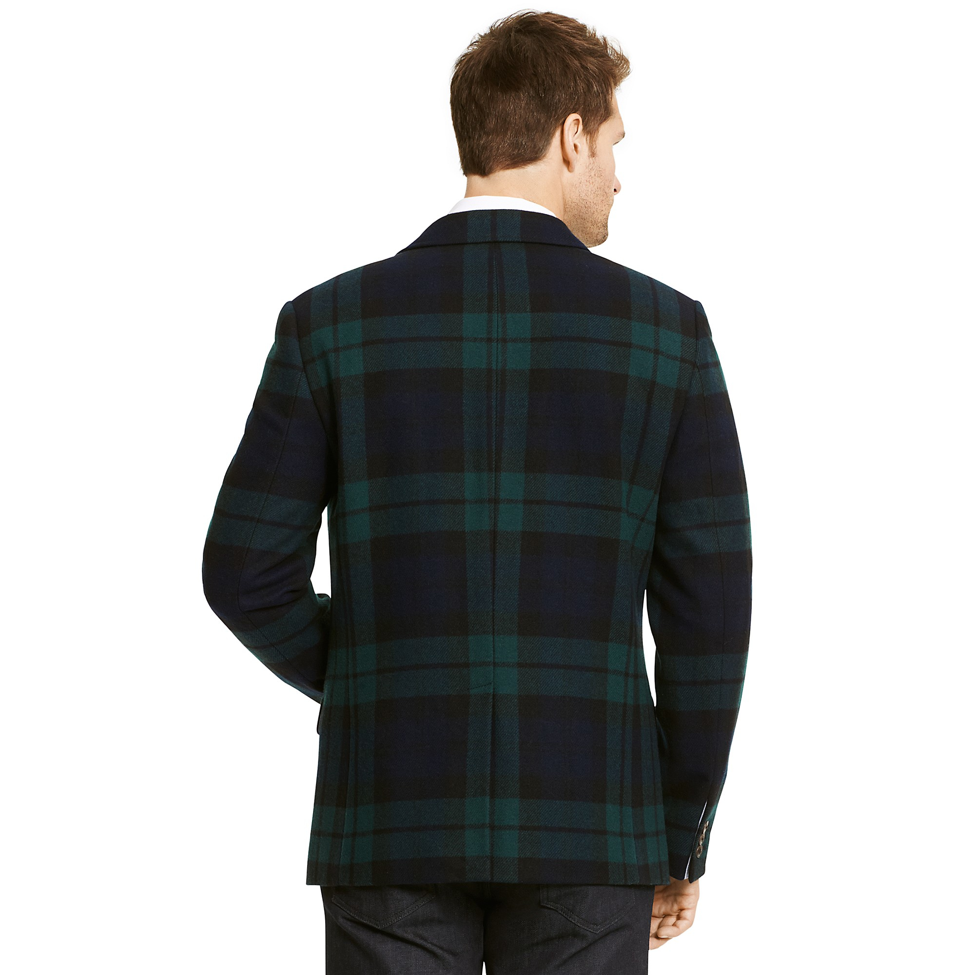 Tommy hilfiger Blackwatch Plaid Wool Blazer in Black for Men (Black