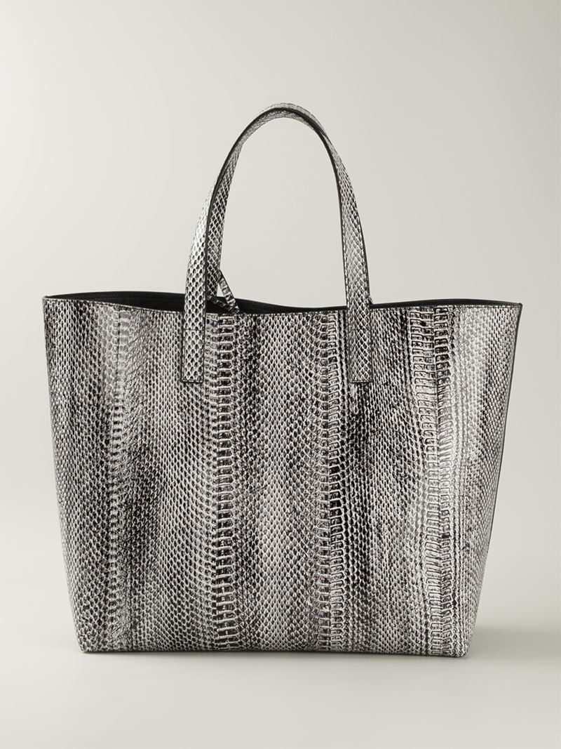 snakeskin tote