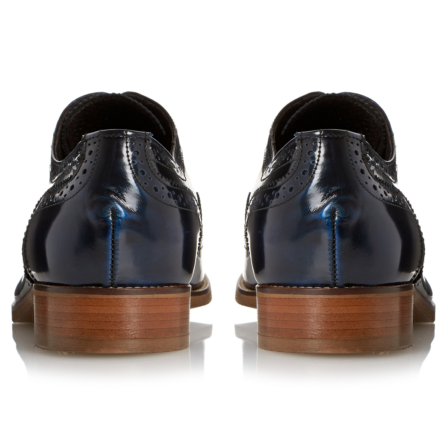 Bertie Rogue Patent Leather Brogues in Blue for Men Lyst