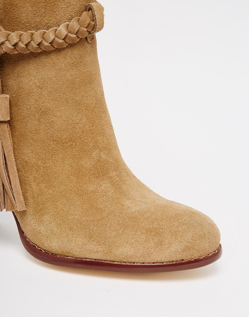 Tan tassel ankle boots clearance