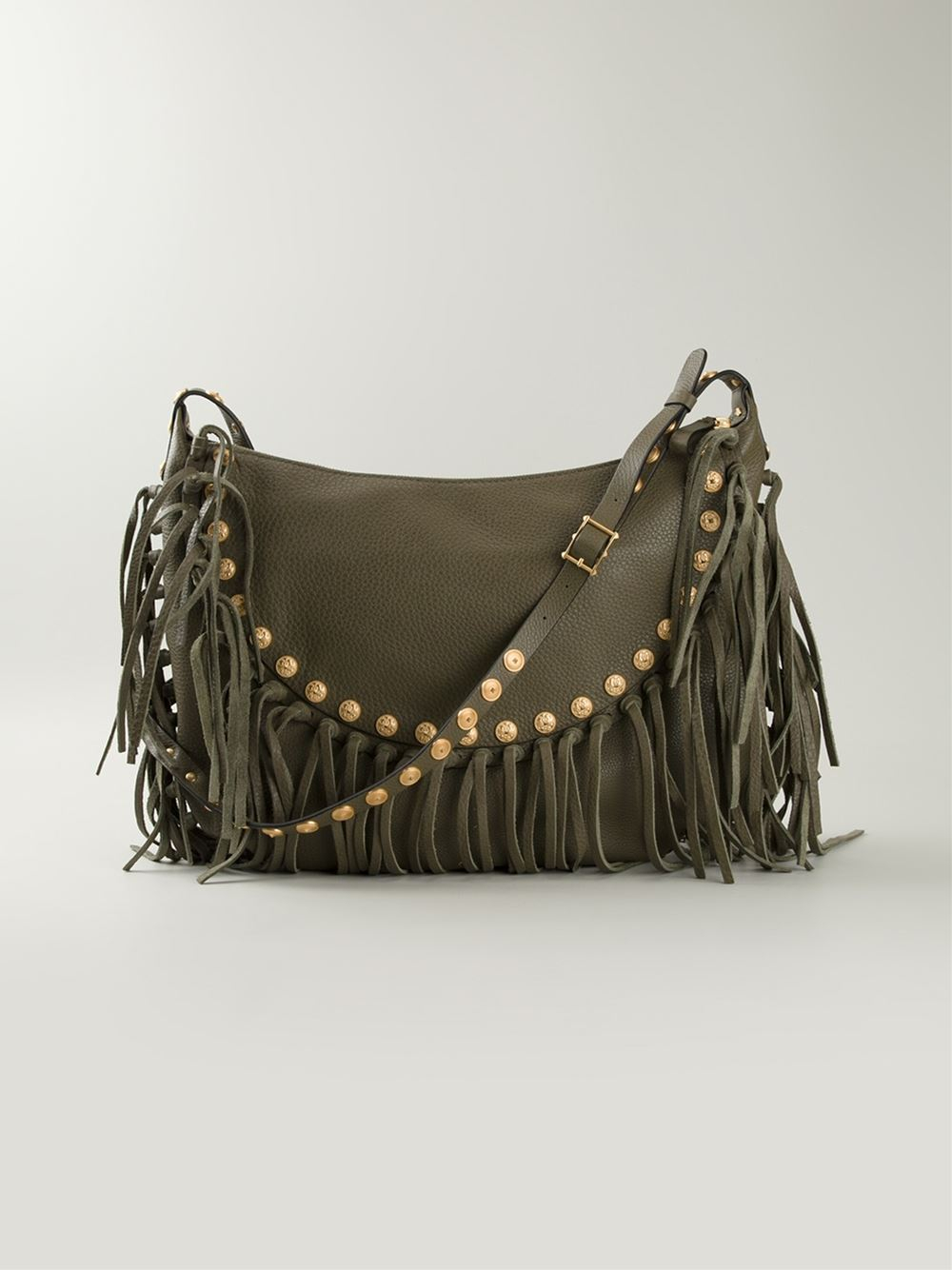 Valentino 'Fringe Hobo' Shoulder Bag in Green Lyst