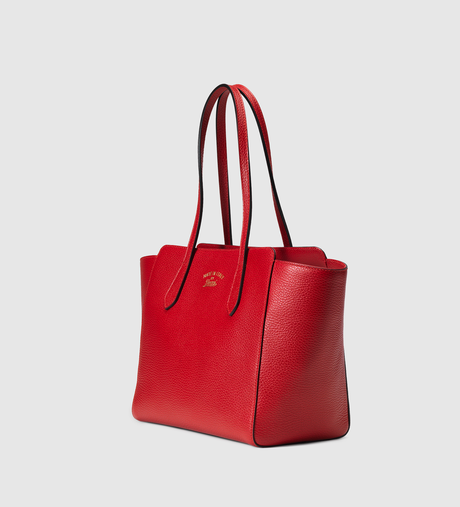 Lyst - Gucci Swing Medium Leather Tote in Red