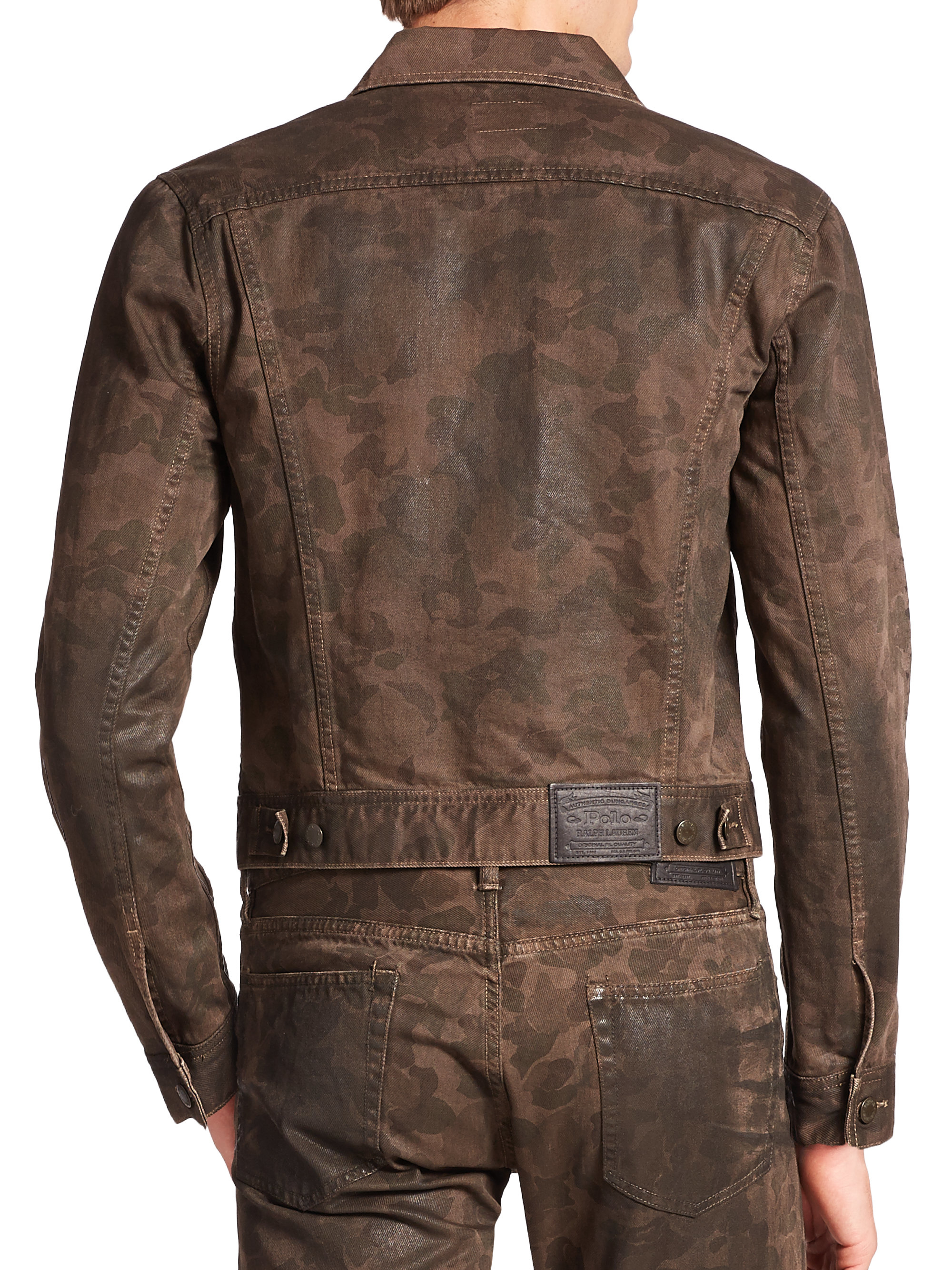 Polo Ralph Lauren Camouflage Denim Trucker Jacket in BrownCamo (Brown